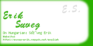 erik suveg business card